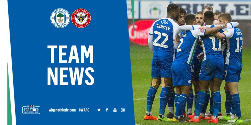 Wigan Athletic FC TEAM NEWS WIGAN ATHLETIC V BRENTFORD FC